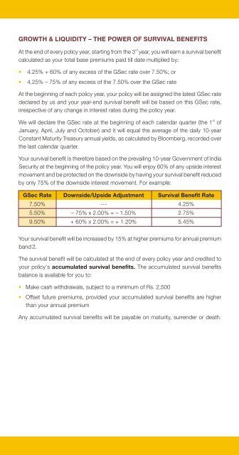 BSLI Guaranteed Bachat Plan - Citibank India