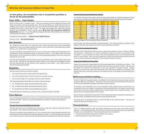 Birla Sun Life Insurance Investment Plan Save Taxes With