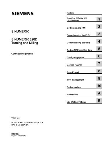 Commissioning Manual Turning and Milling 828D - ROBUR Baltia