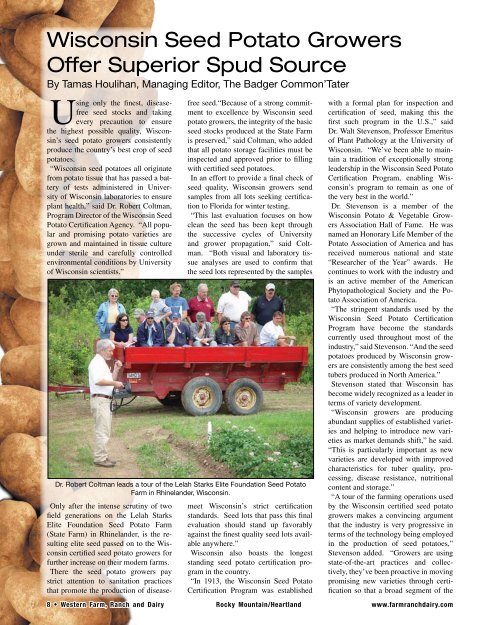 Wisconsin Seed Potato Growers Offer Superior Spud Source