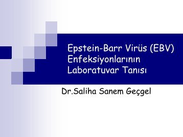 (EBV) Enfeksiyonlarının Laboratuvar Tanısı - Saliha Sanem Geçgel