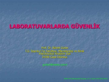 Bülent Gürler - Türk Mikrobiyoloji Cemiyeti
