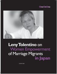 Leny Tolentino on Women Empowerment of Marriage Migrants in ...