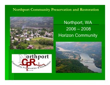 Northport, WA 2006 â 2008 Horizon Community - WSU Extension