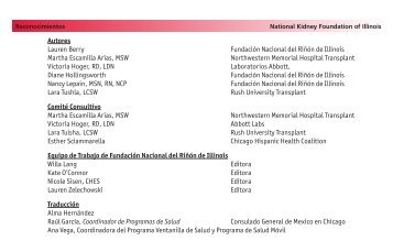 nuestra guía de recursos - National Kidney Foundation of Illinois