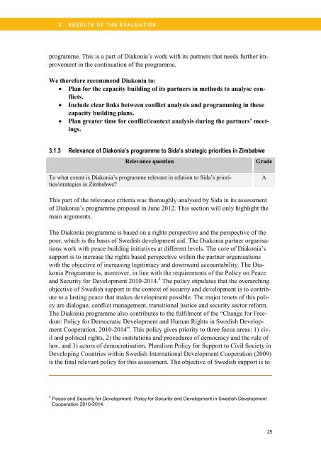 Mid-term Review of the Diakonia Strategic Peace Building ... - Sida