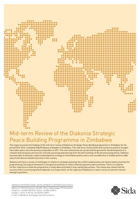 Mid-term Review of the Diakonia Strategic Peace Building ... - Sida