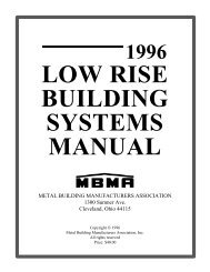 METAL BUILDING MANUFACTURERS ASSOCIATION 1300 ...