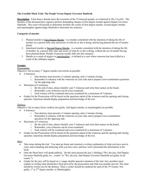 The Crucible Mock Trial- The People Versus Deputy ... - CIBACS