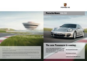 Porschenews 04/08 The new Panamera is coming.