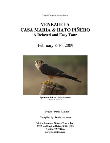 Venezuela: Casa Maria & Hato Piñero: A Relaxed and Easy Tour: PDF