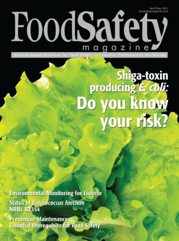 Food Safety Magazine, April/May 2012
