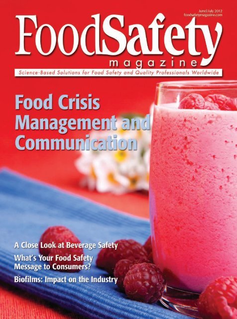 Food Safety Magazine, June/July 2012