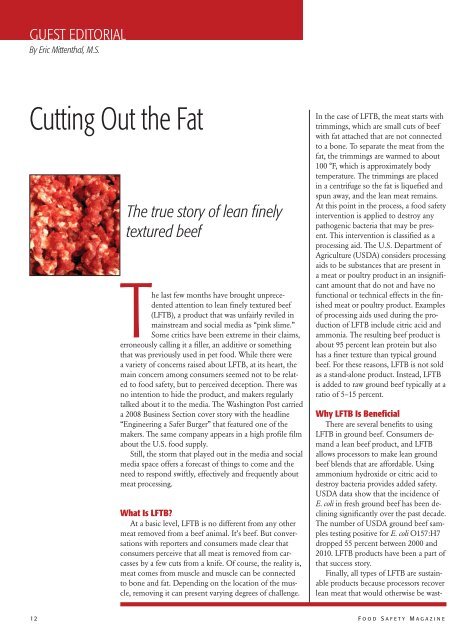 Food Safety Magazine, June/July 2012