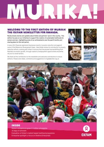 Murika! Oxfam in Rwanda newsletter - Oxfam Blogs