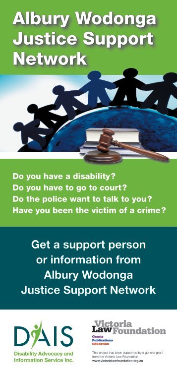 Albury Wodonga Justice Support Network Brochure - DAIS