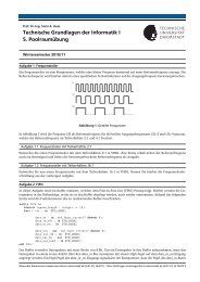 Technische Grundlagen der Informatik I 5. PoolraumÃ¼bung