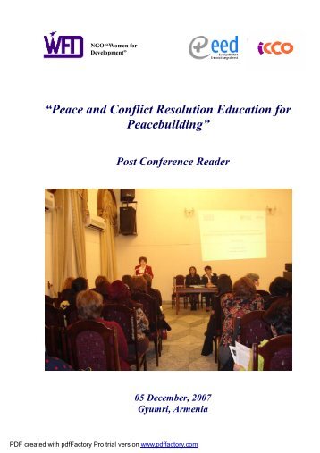 Peace and Conflict Resolution Education Perspectives in Armenia