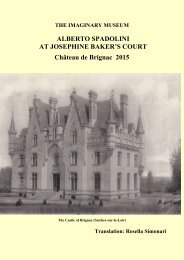 ALBERTO SPADOLINI AT JOSEPHINE BAKER’S COURT Château de Brignac 2015