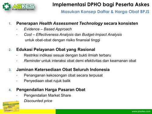 FROM DPHO to INA CBG's - Manajemen Rumah Sakit PKMK UGM