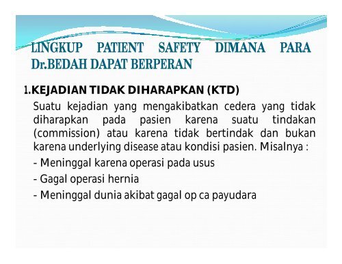 Peran Dokter Bedah dalam Meningkatkan Keselamatan Pasien