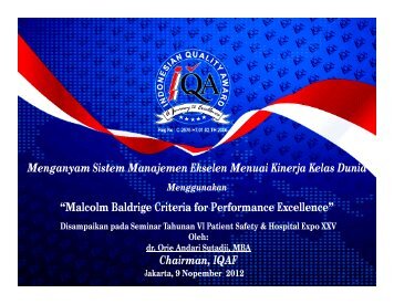 Malcolm Baldrige Criteria for Performance Excellence - Manajemen ...