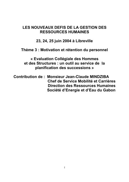 RHLibrevilleCOMMUNICATION UPDEA - association des societes d ...