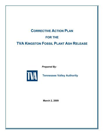 Corrective Action Plan - Tennessee Valley Authority