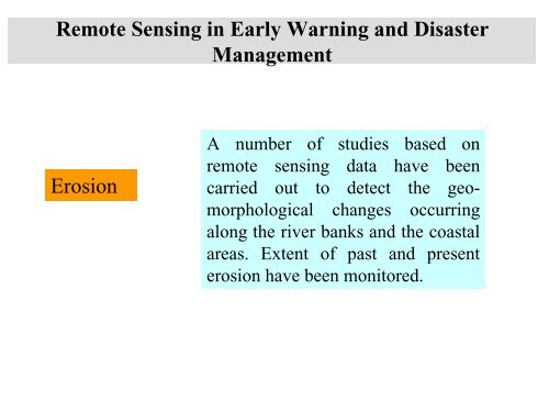 Remote Sensing Application in Early Worning and ... - APRSAF