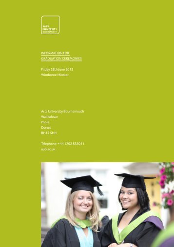Graduation Booklet.pdf - Arts University Bournemouth