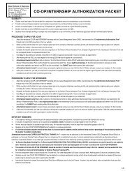 co-op/internship authorization packet - Career Management Center