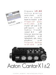 Aaton Cantar-X1 - Ljud & Bildmedia