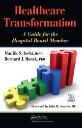 Healthcare Transformation A Guide for the Hospital Board Member ...