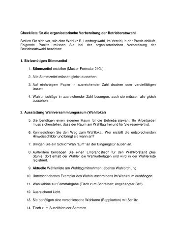 Checkliste als PDF - Betriebsrat.com