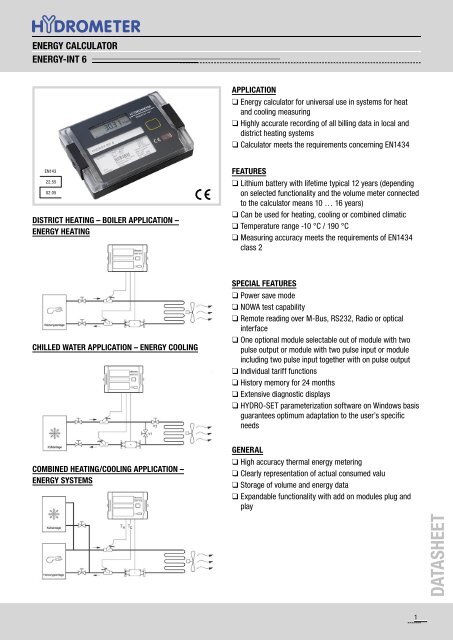 Hydrometer INT6 Energy Calculator - hsa-asia.com