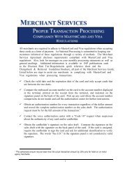 All merchants are required to adhere to MasterCard and Visa ...