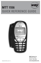 WAY Systems MTT 1556 Quick Reference Guide (PDF)