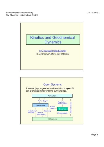 Lecture Notes (PDF) - Aqueous and Environmental Geochemistry