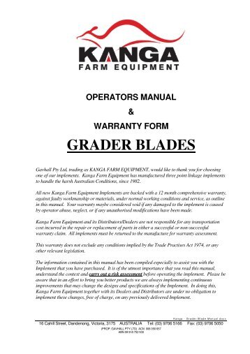 GRADER BLADES - Farm Implements Australia