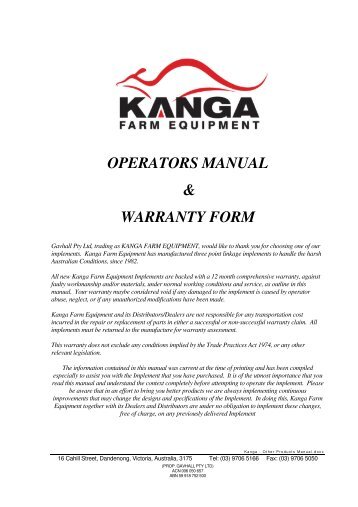 Carryall, Jib, Bale Equipment Manual.pdf - Farm Implements Australia