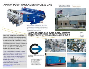 API 674 PUMP PACKAGES for OIL & GAS - Chemac Inc.