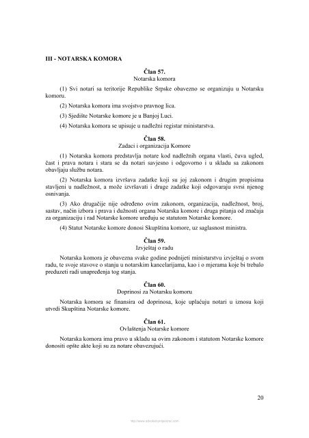 Zakon o notarima Republike Srpske - Advokatska kancelarija ...