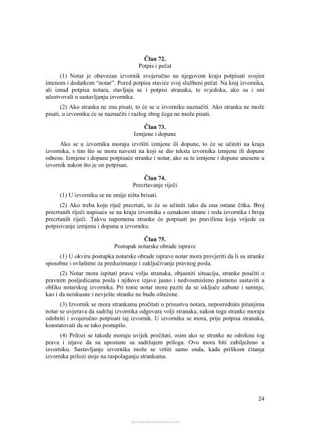 Zakon o notarima Republike Srpske - Advokatska kancelarija ...
