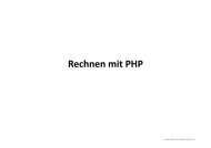 Rechnen mit PHP - auf informatikZentrale.de