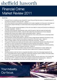 Financial Crime: Market Review 2011 - Sheffield Haworth
