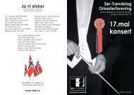 Program - SÃ¸r-TrÃ¸ndelag Orkesterforening
