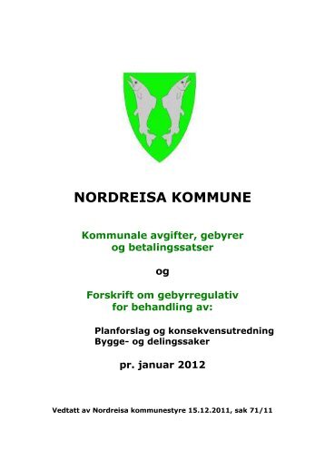 NORDREISA KOMMUNE - Lokal tjenestekatalog