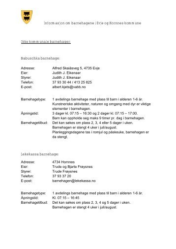 Barnehage