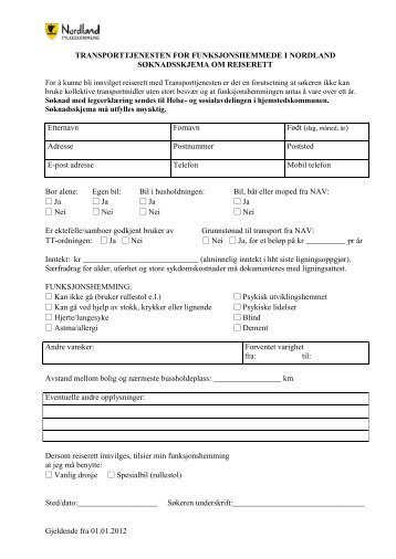 SÃ¸knadsskjema TT-kort, pdf