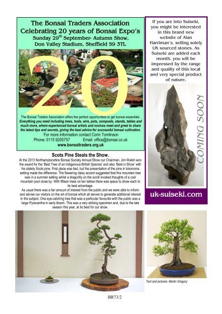 Issue 73 - July 2013 - Federation of British Bonsai Societies